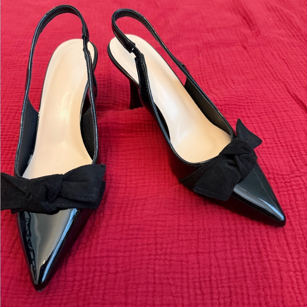 Elegant Black Slingback Heels